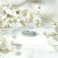 thumbnail image 6 of Rosec Jewels Natural Emerald Half Eternity Band with Diamond - Baguette Emerald Ring - AAA Quality - Ready to Gift for Anniversary, 14K White Gold, US 4.00, 6 of 9