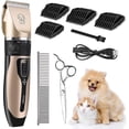 thumbnail image 1 of Tondeuse Silencieuse, Tondeuse à Poils Longs pour Chien, Tondeuse à Poils d'Animaux, Tondeuse Professionnelle Électrique Rechargeable Sans Fil Compatible avec Chien, Chat, Lapin, 1 of 1