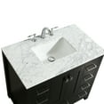 thumbnail image 3 of Eviva Hampton 36" Espresso Transitional Bathroom Vanity w/ White Carrara Top, 3 of 6