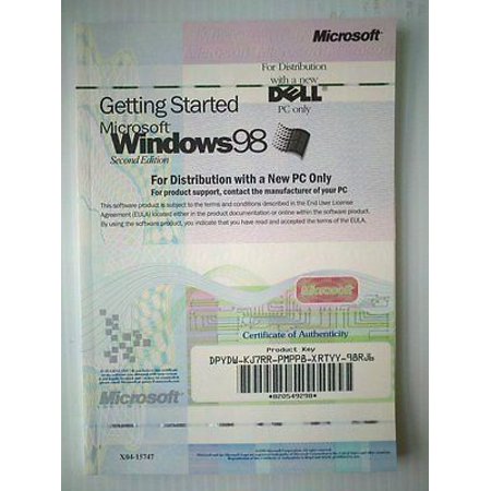 Windows 98 2nd Edition Product Key