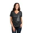thumbnail image 2 of Thread Tank Home Roots State New Hampshire NH Women's Relaxed V-Neck T-Shirt Tee Charcoal Medium, 2 of 4