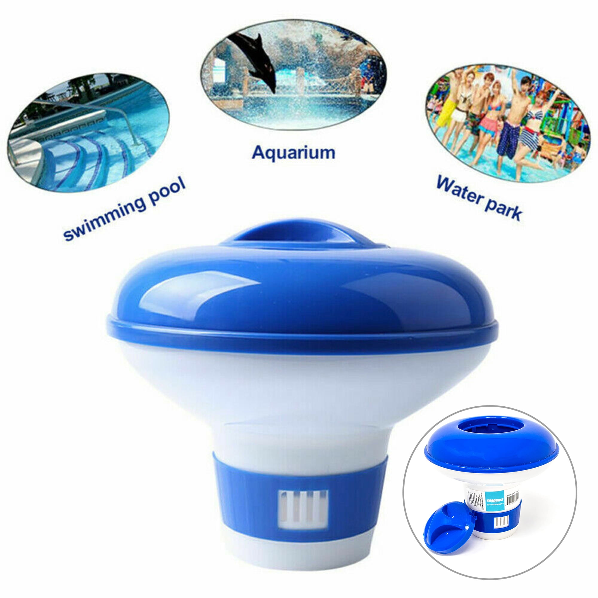 LELINTA 100Pcs Swimming Pool Floating Chlorine Tablets Spa Cleaning Tablets Effectively Dispenser Bromine Tablets, Chlorine Floater Chlorinating Tablets for Swimming Pool Cleaning