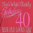 thumbnail image 3 of CafePress - 40Th Birthday Fabulous Women's Value T Shirt - Women's Traditional Fit Dark T-Shirt, 3 of 4