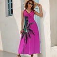 thumbnail image 6 of Pink Palm Puerto Rico Sleeveless Dress summer dress women dress summer beach dress Clothing, 6 of 6