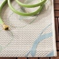 thumbnail image 5 of Safavieh Courtyard Ulric Chevron Indoor/Outdoor Area Rug, Beige/Aqua, 5'3" x 7'7", 5 of 10