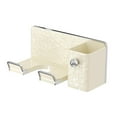 thumbnail image 1 of Soporte para alisador de pelo, soporte para secador, herramientas de estilismo para baño con soporte para peine, estante para secador de pelo montado beige, 1 of 9