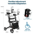 thumbnail image 6 of Arshin Foldable Rollator Walker with Seat for Senior Mobility,450 lbs Heavy-Duty Capacity,19 lbs Lightweight,10" All-Terrain Wheels for Indoor Outdoor Use,Adjustable Height Handles(Black), 6 of 7