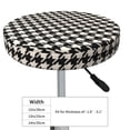 thumbnail image 4 of Balery Black and white houndstooth Fundas de asiento para taburete de bar redondo de tela de terciopelo ajustables que protegen de arañazos y manchas para sillas de 14 a 17 pulgadas.-13 inch, 4 of 7