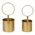 thumbnail image 4 of Kate and Laurel Kellet Modern Wall Planter, Set of 2, Gold, Geometric Indoor Hanging Planters, 4 of 8