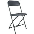 thumbnail image 2 of Dark Gray Folding Chair - Steel-Poly - Sold in Quantities of 10 by Chivari, 2 of 11