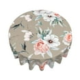 thumbnail image 3 of YFYANG 60 inch Round Table Cloth, Reusable Polyester Vintage Peony Flower Texture Table Cover for Indoor Outdoor Kitchen Restaurant Table Decoration Tablecloths, 3 of 8