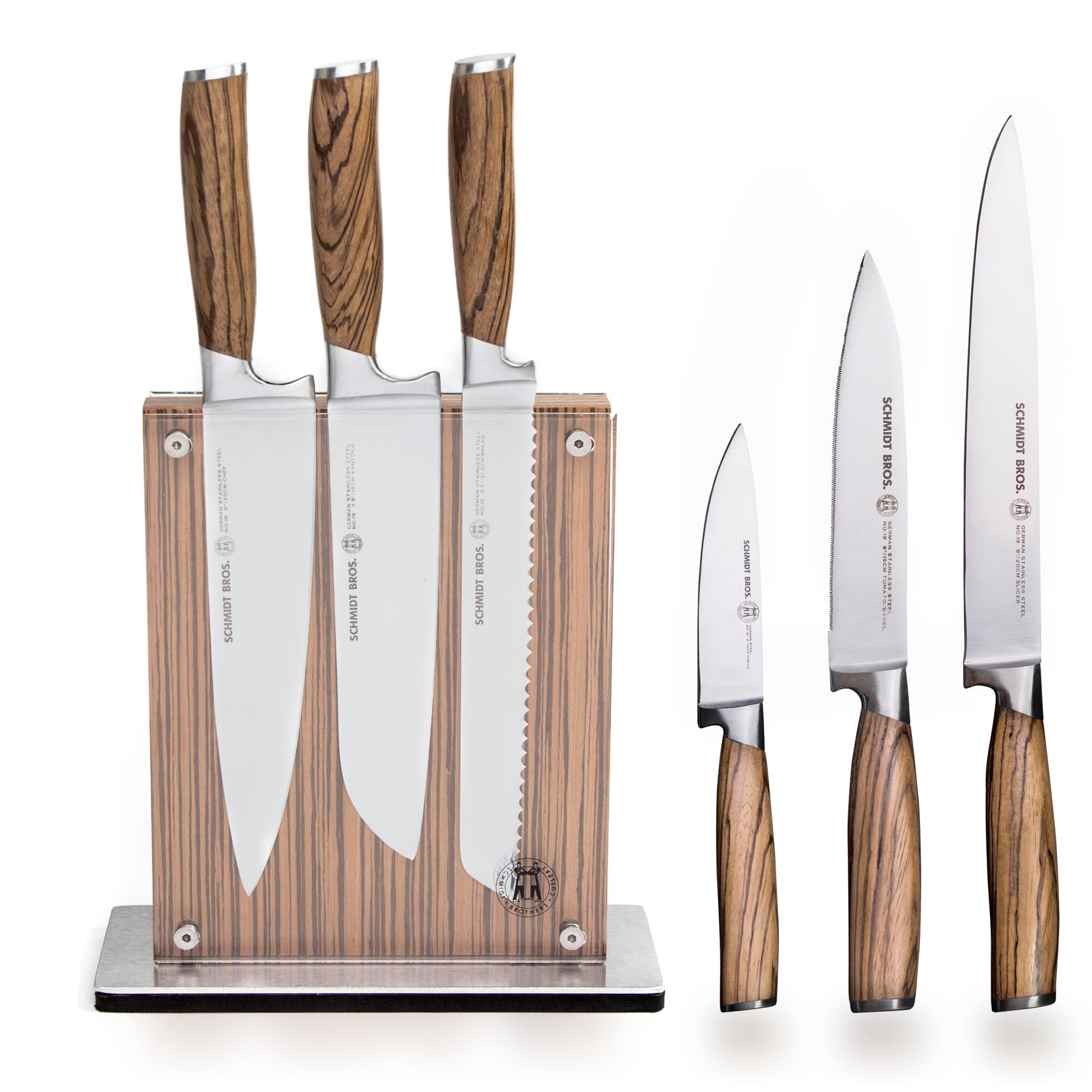 Schmidt Brothers® Cutlery Zebra Wood 7 Pc. Knife Block Set Walmart