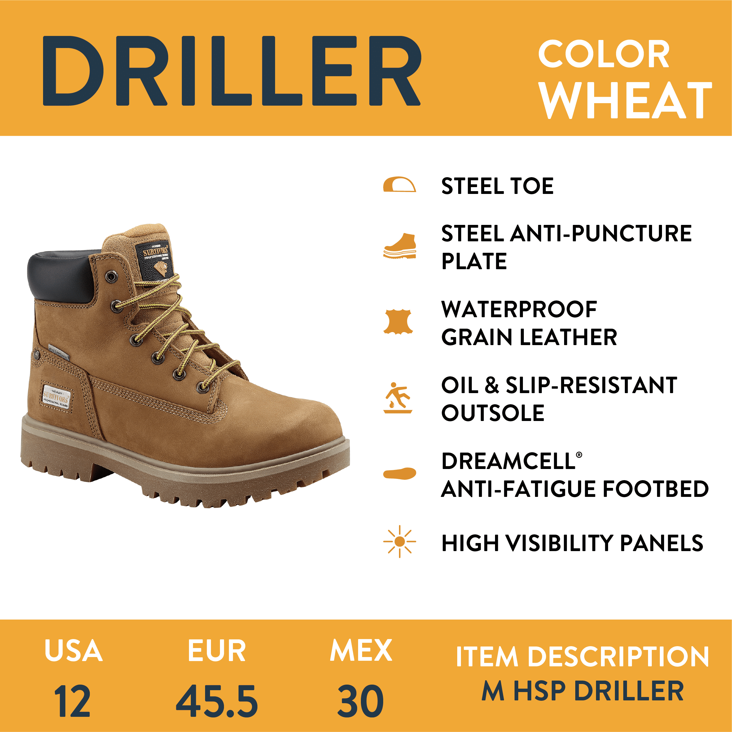 Herman Survivors Professional Mens Driller Jamaica | Ubuy