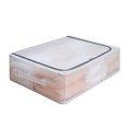 thumbnail image 1 of Organizador de ropa de malla transparente con tapa, gran capacidad, resistente a la humedad, para dormitorio, debajo de la cama, 30 L, 50 x 40 x 15 cm (19,68 x 15,74 x 6 pulgadas)., 1 of 14