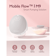 Momcozy Hands Free Breast Pump Mobile Flow | M9, App Control Portable Breast Pump M9, 24mm, 1 Pack, Gray