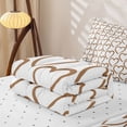 thumbnail image 5 of Erosebridal Lovely Hearts Zipper Twin Comforter Sets with Fitted Sheet and 2 Pillowcases, Love Theme Zipper Bedding Set, Reversible, Warm Brown, Reversible, 5 of 7