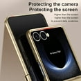 thumbnail image 7 of for Samsung Galaxy Z Flip 7 Case with Hinge Protection, Plating Ultra Slim Case Scratch-Resistant Hard PC Protective Shockproof Anti-Fingerprint Phone Cover for Samsung Galaxy Z Flip 7, Gold, 7 of 7