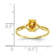 thumbnail image 4 of 10K Yellow Gold Ring Band with Stones (11) November Citrine Oval, Size 8, 4 of 5