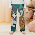 thumbnail image 2 of Tom And Jerry Pajama Pants Long Sleep Pants Soft Elastic Waist Pajama Bottoms Lounge Pants, 2 of 7