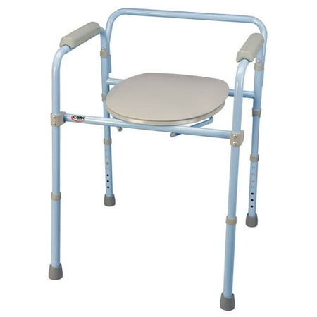 Commode Pan - Carex 3-in-1 Folding Commode - Portable Toilet For Adults and Bedside Commode Chair