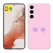TalkingCase Slim Phone Case Compatible for Samsung Galaxy S23+ Plus 2023, Fancy Opal Eyes Print, w/ Tempered Glass Screen Protector, Lightweight, Flexible, USA