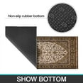 thumbnail image 7 of Farmhouse Brown Boho Rugs and Mats Non Skid Washable Absorbent Microfiber Soft Kitchen Mat for Floor Set Of 2 Decor Stain Resistant 17"x47"+17"x30", 7 of 7