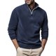 thumbnail image 1 of Men's Fashion Top Casual Slim Fit Pullover Long Sleeve Zipper Small High Collar S, 1 of 3