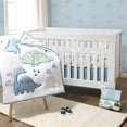 thumbnail image 2 of The Peanutshell Blue Dino 5 Piece Crib Bedding Set for Baby Boys, Nursery Set with Blanket, 2 of 8