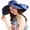 Navy, variant on Flexible Wide Brim Straw Sun Hat, Large Bow, UPF50+ Protection, for Beach Fishing Outdoor Activities