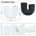 thumbnail image 4 of White and Black Round Matte Infinity Vases for Decorative Ceramic Vase Set of 2 for Modern Home Decor Aesthetic, 4 of 5