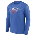 thumbnail image 2 of Men's Blue Oklahoma City Thunder Gradient Logo Long Sleeve T-Shirt, 2 of 3