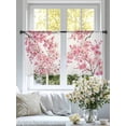 thumbnail image 4 of Spring Peach Flowers Sheer Curtains 45 Inch Length 2 Panels Set Window Treatments, Pink Botanical Floral Leaves Branch Rod Pocket Semi Curtains for Living Room/Bedroom/Kitchen Décor, 104"W x 45"L, 4 of 7