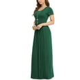 thumbnail image 3 of Asklazy Women's Short Sleeve Loose Plain Maxi Dresses Casual Long Dresses with Pockets,US Size,Dark green,L, 3 of 11