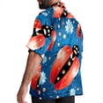 thumbnail image 3 of Seven Starred Ladybird Men's Short Sleeve Spread Collar Hawaiian Shirts, Casual Printed Button Down Summer Beach Tops, Unisex Men's Shirts, 3 of 6