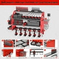 thumbnail image 3 of Power Tool Organizer With Charging Station, Heavy Duty Steel, 6 Drill Sizes, 6 Sockets, Easy Install Garage Storage Rack, Red, 3 of 7
