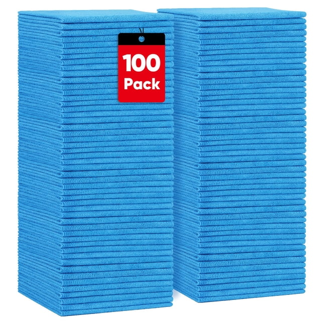 Paño HOMEXCEL de Microfibra Azul Paquete de 100 Unidades 29x29 cm