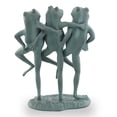 thumbnail image 4 of Dancing Frog Trio Verdigris Green Metal Garden Sculpture, 4 of 4
