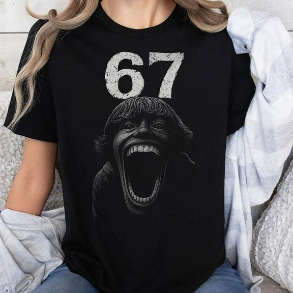 Halloween 67 SCP Horror Face Scary Costume Shirt Horror 6 7 Unisex T-Shirt, Sizes S-5XL, Gategoo