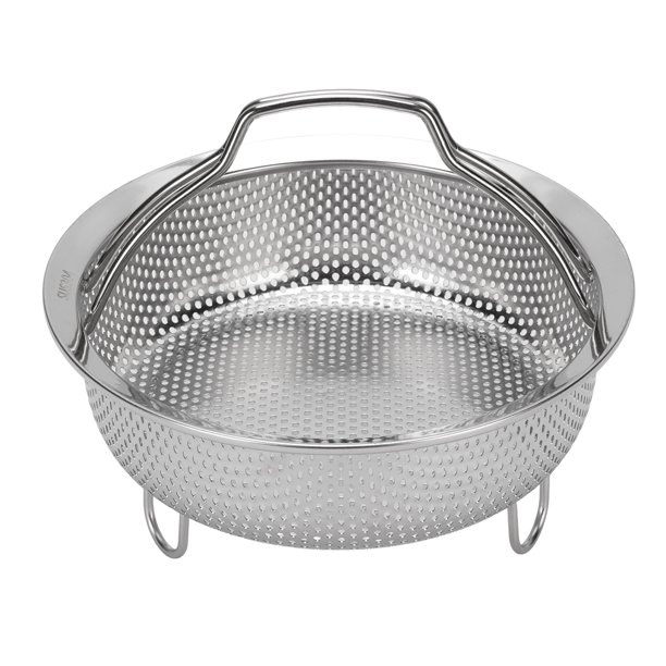 Cesta De Acero Inoxidable De Grado De Alimentación Con óxido Con Plegable Inserto De Colador Multifuncional Para Olla De Olla De Arroz