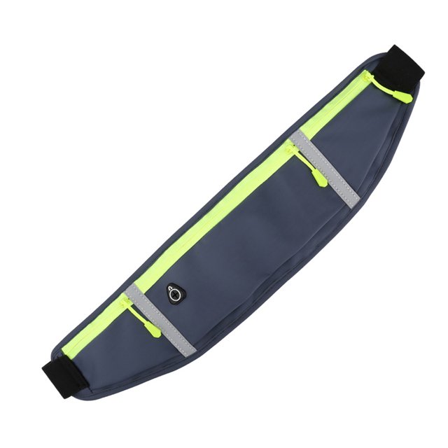 Sac de Taille Ultraléger avec Bandes Réfléchissantes, Adapté pour Hommes et Femmes, Sac de Taille Imperméable avec Prise Casque, Sac de Taille Imperméable avec Sangle Élastique Réglable