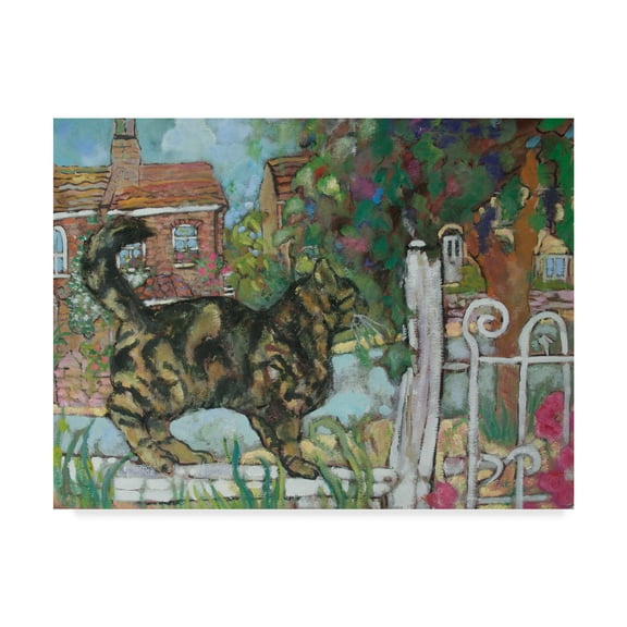 Trademark Fine Art 'Henry The Cat' Canvas Art by Lorraine Platt