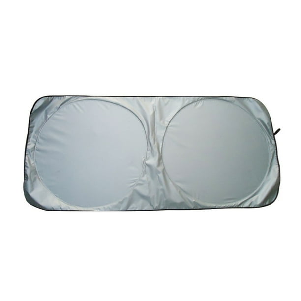 Parasol para Coche 150*70CM Parasol para Coche Recubierto Plata Parasol para Coche Doble Círculo