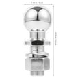 thumbnail image 2 of RUNROTOO rv tow ball Trailer Hitch Ball Iron Silver 1Set, 2 of 8