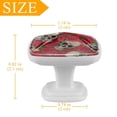 thumbnail image 3 of 4 Pieces Set Drawer Pulls Handle Square Wardrobe Cabinet Knobs with Stainless Steel Screws Furniture Kitchen Decor, 3 of 5
