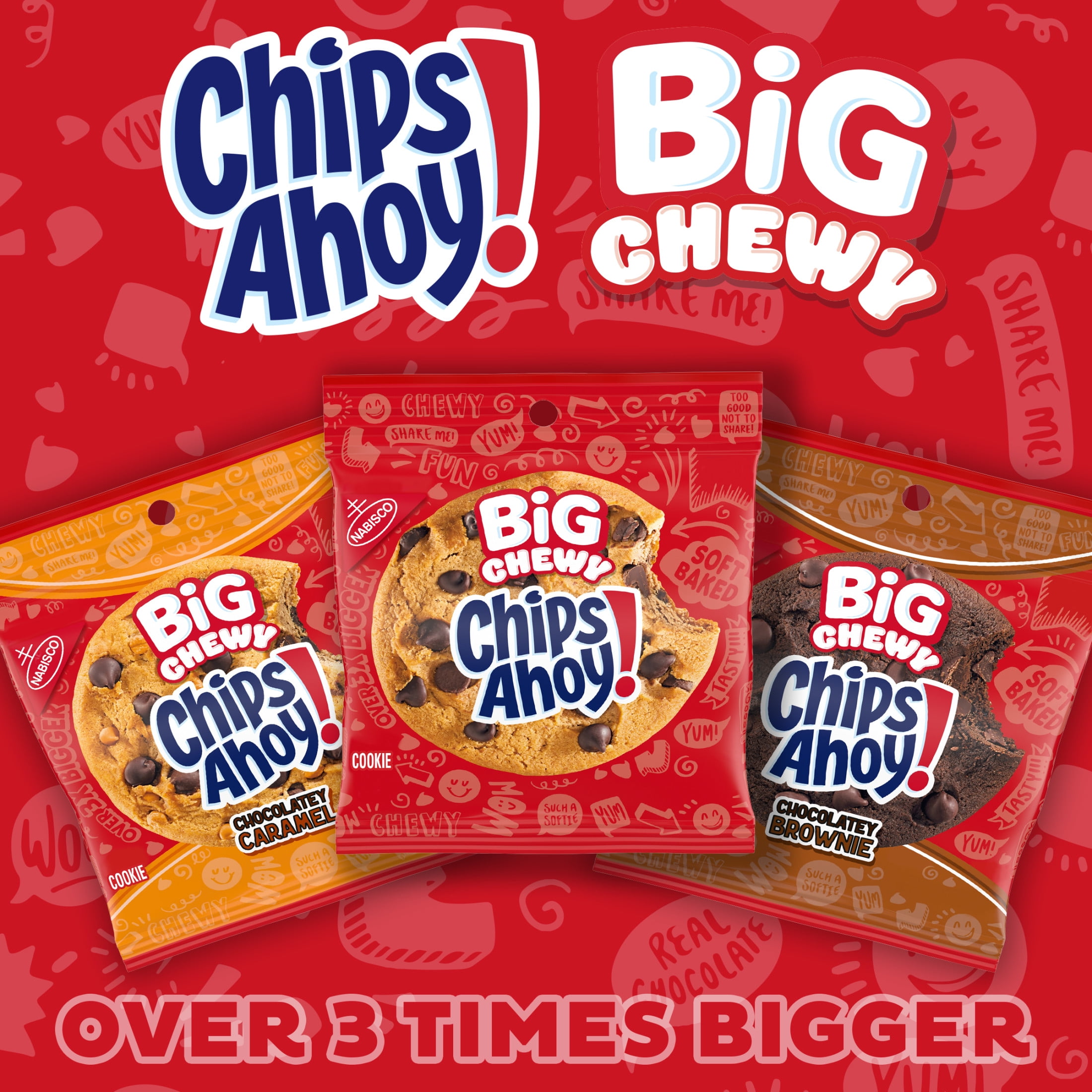 (7 pack) CHIPS AHOY! Big Chewy Chocolate Chip Cookies, 2.5 oz (1 Cookie Per Pack)