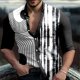 thumbnail image 1 of Camisa de solapa superior para hombre, moda informal para exteriores, fiesta callejera, , nuevo diseño de diseñador, suave y cómoda, gran oferta, talla grande, 1 of 6
