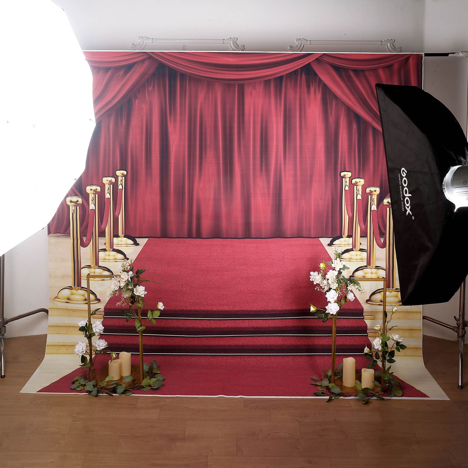 kolitt CYLYH 6x8ft Hollywood Party Decorations Backdrops Red Carpet Vinyl Photography Backdrop Baby Shower Birthday Party Photo Background Studio Prop D105