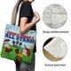 thumbnail image 3 of Charlie Brown's All-Stars Bolso de tela con estampado de lienzo para mujer, bolsa de compras reutilizable y estética, con cremallera interior, regalo para mujer,40*45cm., 3 of 6