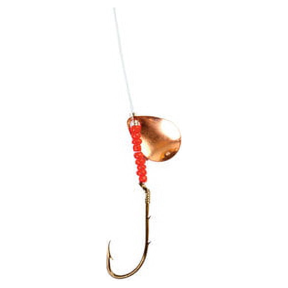 Eagle Claw 4284H-8 2-Way Spinner Snell, Bronze Hook, Nickel Blades, Size 8