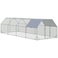 thumbnail image 1 of PawHut Metal Chicken Coop for 20-25 Chickens, Walk In Chicken Run with Roof, 1 of 10
